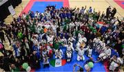 27 April 2019; Participants, coaches, judges, family members and others following the I-Karate 3rd World Cup at DCU in Dublin. Photo by David Fitzgerald/Sportsfile