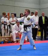 27 April 2019; Eoin Bonner of Ireland in action during the I-Karate 3rd World Cup at DCU in Dublin. Photo by David Fitzgerald/Sportsfile