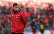 27 April 2019; Munster head coach Johann van Graan prior to the Guinness PRO14 Round 21 match between Munster and Connacht at Thomond Park in Limerick. Photo by Diarmuid Greene/Sportsfile