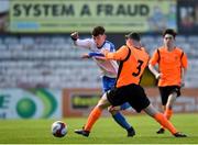 27 April 2019; Cprey Murphy, Blarney United, in action against Jack Halligan, St. Kevin's Boys during the FAI Under-17 Cup Final match between St Kevin’s Boys and Blarney United at Dalymount Park in Dublin. Photo by Barry Cregg/Sportsfile