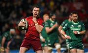 27 April 2019; JJ Hanrahan of Munster celebrates after scoring his side's third try during the Guinness PRO14 Round 21 match between Munster and Connacht at Thomond Park in Limerick. Photo by Diarmuid Greene/Sportsfile