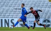 26 April 2019; Zak Elbouzedi of Waterford in action against Conor Levingston of Bohemians during the SSE Airtricity League Premier Division match between Bohemians and Waterford at Dalymount Park in Dublin. Photo by Sam Barnes/Sportsfile