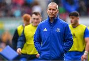 27 April 2019; Leinster senior coach Stuart Lancaster ahead of the Guinness PRO14 Round 21 match between Ulster and Leinster at the Kingspan Stadium in Belfast. Photo by Ramsey Cardy/Sportsfile