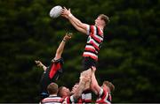 28 April 2019; Nick Doyle of Enniscorthy RFC wins a lineout ahead of Wes Wojnar of Wicklow RFC during the Bank of Ireland Provincial Towns Cup final match between Enniscorthy RFC and Wicklow RFC at Navan RFC in Navan. Photo by Sam Barnes/Sportsfile