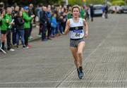 28 April 2019; Ide Nic Dhomhnaill of Donore Harriers A.C., Dublin, on her way to winning the senior women's event during the AAI National Road Relays in Raheny, Dublin. Photo by Piaras Ó Mídheach/Sportsfile