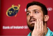 29 April 2019; Jean Kleyn during a Munster Rugby press conference at the University of Limerick in Limerick. Photo by Diarmuid Greene/Sportsfile