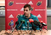 29 April 2019; Munster head coach Johann van Graan during a Munster Rugby press conference at the University of Limerick in Limerick. Photo by Diarmuid Greene/Sportsfile