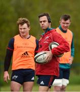 29 April 2019; Munster head coach Johann van Graan alongside Chris Cloete, left, and Peter O'Mahony during Munster Rugby squad training at the University of Limerick in Limerick. Photo by Diarmuid Greene/Sportsfile
