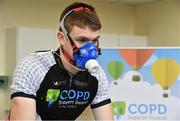 29 April 2019; Kildare footballer Kevin Feely at the launch of the ‘Get Breathless for COPD Cycle’. Supported by A.Menarini Pharmaceuticals and held in partnership with COPD Support Ireland, it aims to raise much-needed funds for COPD Support Ireland and pulmonary rehabilitation services. Photo by Brendan Moran/Sportsfile