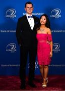 28 April 2019; On arrival at the Leinster Rugby Awards Ball are Digital media manager Conor Sharkey and Eunice Lau. The Leinster Rugby Awards Ball, taking place at the InterContinental Dublin were a celebration of the 2018/19 Leinster Rugby season to date. Photo by Ramsey Cardy/Sportsfile