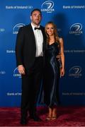 28 April 2019; On arrival at the Leinster Rugby Awards Ball are Jack Conan and Ali Cunningham. The Leinster Rugby Awards Ball, taking place at the InterContinental Dublin were a celebration of the 2018/19 Leinster Rugby season to date. Photo by Ramsey Cardy/Sportsfile