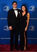 28 April 2019; On arrival at the Leinster Rugby Awards Ball are Jimmy O'Brien and Zoe Sohun. The Leinster Rugby Awards Ball, taking place at the InterContinental Dublin were a celebration of the 2018/19 Leinster Rugby season to date. Photo by Ramsey Cardy/Sportsfile