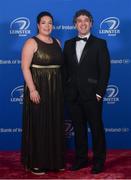 28 April 2019; On arrival at the Leinster Rugby Awards Ball are Elaine Cully and Barry McHugh. The Leinster Rugby Awards Ball, taking place at the InterContinental Dublin were a celebration of the 2018/19 Leinster Rugby season to date. Photo by Ramsey Cardy/Sportsfile