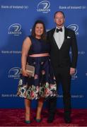 28 April 2019; On arrival at the Leinster Rugby Awards Ball are Orlagh Ní Chorcorain and Kevin Murphy. The Leinster Rugby Awards Ball, taking place at the InterContinental Dublin were a celebration of the 2018/19 Leinster Rugby season to date. Photo by Ramsey Cardy/Sportsfile