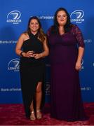 28 April 2019; On arrival at the Leinster Rugby Awards Ball are Marta Giner and Rachael O'Brien. The Leinster Rugby Awards Ball, taking place at the InterContinental Dublin were a celebration of the 2018/19 Leinster Rugby season to date. Photo by Ramsey Cardy/Sportsfile