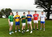 29 April 2019; Footballers, from left, Iain Corbett of Limerick, Eoin Cleary of Clare, Paul Murphy of Kerry, Conor Sweeney of Tipperary,  Ian Maguire of Cork and Brian Looby of Waterford at the Munster Senior Hurling and Senior Football Championships 2019 Launch, at the Gold Coast Resort Hotel in Dungarvan, Co Waterford. Photo by Harry Murphy/Sportsfile