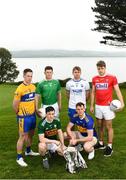 29 April 2019; Footballers, from left, Eoin Cleary of Clare,  Iain Corbett of Limerick, Paul Murphy of Kerry, Conor Sweeney of Tipperary,  Ian Maguire of Cork and Brian Looby of Waterford at the Munster Senior Hurling and Senior Football Championships 2019 Launch, at the Gold Coast Resort Hotel in Dungarvan, Co Waterford. Photo by Harry Murphy/Sportsfile
