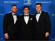28 April 2019; On arrival at the Leinster Rugby Awards Ball are Conor O'Brien, left, Jimmy O'Brien, centre, and Will Connors. The Leinster Rugby Awards Ball, taking place at the InterContinental Dublin were a celebration of the 2018/19 Leinster Rugby season to date. Photo by Ramsey Cardy/Sportsfile