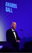 28 April 2019; Leinster Branch President Lorcan Balfe. The Leinster Rugby Awards Ball, taking place at the InterContinental Dublin and MC’d by Darragh Maloney, were a celebration of the 2018/19 Leinster Rugby season to date and over the course of the evening Leinster Rugby acknowledged the contributions of departees Seán O’Brien, Jack McGrath, Noel Reid, Mick Kearney, Nick McCarthy, Tom Daly and Ian Nagle. Former Leinster, Ireland and British & Irish Lions player Paul Dean was inducted into the Guinness Hall of Fame. Some of the other Award winners on the night included; St. Michael’s College (Deep River Rock School of the Year), Larry Halpin, Terenure College (Beauchamps Contribution to Leinster Rugby Award), Naas RFC (CityJet Senior Club of the Year), Patrician Secondary School Newbridge (Irish Independent Development School of the Year Award), Suttonians RFC (Bank of Ireland Junior Club of the Year) and Sene Naoupu (Energia Women’s Rugby Award). Photo by Ramsey Cardy/Sportsfile