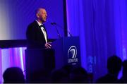 28 April 2019; Leinster Branch President Lorcan Balfe. The Leinster Rugby Awards Ball, taking place at the InterContinental Dublin and MC’d by Darragh Maloney, were a celebration of the 2018/19 Leinster Rugby season to date and over the course of the evening Leinster Rugby acknowledged the contributions of departees Seán O’Brien, Jack McGrath, Noel Reid, Mick Kearney, Nick McCarthy, Tom Daly and Ian Nagle. Former Leinster, Ireland and British & Irish Lions player Paul Dean was inducted into the Guinness Hall of Fame. Some of the other Award winners on the night included; St. Michael’s College (Deep River Rock School of the Year), Larry Halpin, Terenure College (Beauchamps Contribution to Leinster Rugby Award), Naas RFC (CityJet Senior Club of the Year), Patrician Secondary School Newbridge (Irish Independent Development School of the Year Award), Suttonians RFC (Bank of Ireland Junior Club of the Year) and Sene Naoupu (Energia Women’s Rugby Award). Photo by Ramsey Cardy/Sportsfile