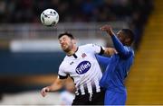 29 April 2019; Patrick Hoban of Dundalk in action against Maxim Kouogun of Waterford during the SSE Airtricity League Premier Division match between Waterford and Dundalk at the RSC in Waterford. Photo by Piaras Ó Mídheach/Sportsfile
