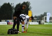 29 April 2019; Jamie McGrath of Dundalk after picking up an injury during the SSE Airtricity League Premier Division match between Waterford and Dundalk at the RSC in Waterford. Photo by Piaras Ó Mídheach/Sportsfile