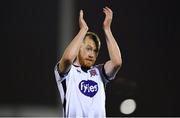 29 April 2019; Chris Shields of Dundalk applauds supporters after the SSE Airtricity League Premier Division match between Waterford and Dundalk at the RSC in Waterford. Photo by Piaras Ó Mídheach/Sportsfile