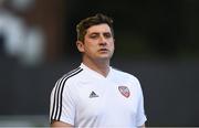 26 April 2019; Derry City manager Declan Devine during the SSE Airtricity League Premier Division match between Derry City and Cork City at the Ryan McBride Brandywell Stadium in Derry. Photo by Oliver McVeigh/Sportsfile