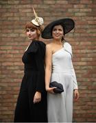 30 April 2019; Racegoers and sisters Roisin, left, and Vivienne O'Connor from Celbridge, Co Kildare prior to racing during the Punchestown Festival Champion Chase Day at Punchestown Racecourse in Naas, Kildare. Photo by David Fitzgerald/Sportsfile