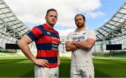 1 May 2019; Michael Noone of Clontarf, left, and Brian Hayes of Cork Constitution in attendance during the All-Ireland League Final Media Day at Aviva Stadium in Dublin. Photo by Sam Barnes/Sportsfile
