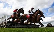 1 May 2019; Runners and riders including Goaheadmakemyday, with Cathal Landers up, right, on their first time round during the The Adare Manor Opportunity Series Final Handicap Hurdle during the Punchestown Festival Gold Cup Day at Punchestown Racecourse in Naas, Kildare. Photo by David Fitzgerald/Sportsfile