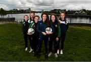 1 May 2019; In attendance at the 2019 Fota Island Resort FAI Gaynor Tournament launch at City Hall in Merchants Quay, Limerick, are Limerick County players Laoise Browne, Emma Kett, and Siobhan Cooke and Limerick Desmond League players Nicole McNamara, Chloe O'Keeffe, and Lorna Healy. Photo by Diarmuid Greene/Sportsfile