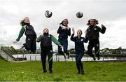 1 May 2019; In attendance at the 2019 Fota Island Resort FAI Gaynor Tournament launch at City Hall in Merchants Quay, Limerick, are Limerick County players Laoise Browne, Emma Kett, and Siobhan Cooke and Limerick Desmond League players Lorna Healy and Chloe O'Keeffe. Photo by Diarmuid Greene/Sportsfile