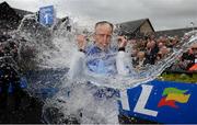 1 May 2019; Ruby Walsh is soaked by fellow jockeys after he announced his retirement after he rode Kemboy to win The Coral Punchestown Gold Cup during the Punchestown Festival Gold Cup Day at Punchestown Racecourse in Naas, Kildare. Photo by David Fitzgerald/Sportsfile
