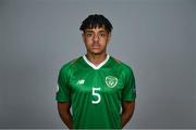 1 May 2019; Andrew Omobamidele of Republic of Ireland during a UEFA U17 European Championship Finals portrait session at CityWest Hotel in Saggart, Dublin. Photo by Seb Daly/Sportsfile