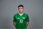 1 May 2019; Charlie McCann of Republic of Ireland during a UEFA U17 European Championship Finals portrait session at CityWest Hotel in Saggart, Dublin. Photo by Seb Daly/Sportsfile
