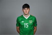 1 May 2019; Luke Turner of Republic of Ireland during a UEFA U17 European Championship Finals portrait session at CityWest Hotel in Saggart, Dublin. Photo by Seb Daly/Sportsfile