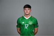 1 May 2019; Sean Kennedy of Republic of Ireland during a UEFA U17 European Championship Finals portrait session at CityWest Hotel in Saggart, Dublin. Photo by Seb Daly/Sportsfile