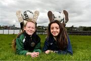 1 May 2019; In attendance at the 2019 Fota Island Resort FAI Gaynor Tournament launch at City Hall in Merchants Quay, Limerick, are Limerick County player Laoise Browne, left, and Limerick Desmond League player Chloe O'Keeffe. Photo by Diarmuid Greene/Sportsfile