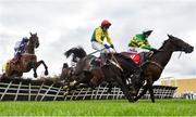 2 May 2019; Unowhatimeanharry, with Mark Walsh up, right, race ahead of Vision Des Flos, with Tom Scudamore up, on their way to winning the Ladbrokes Champion Stayers Hurdle at Punchestown Racecourse in Naas, Kildare. Photo by David Fitzgerald/Sportsfile