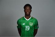 1 May 2019; Roland Idowu of Republic of Ireland during a UEFA U17 European Championship Finals portrait session at CityWest Hotel in Saggart, Dublin. Photo by Seb Daly/Sportsfile