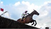 2 May 2019; Chacun Pour Soi, with Robbie Power up, jump the last on their way to winning the Ryanair Novice Steeplechase at Punchestown Racecourse in Naas, Kildare. Photo by David Fitzgerald/Sportsfile