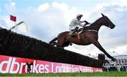 2 May 2019; Chacun Pour Soi, with Robbie Power up, jump the last on their way to winning the Ryanair Novice Steeplechase at Punchestown Racecourse in Naas, Kildare. Photo by David Fitzgerald/Sportsfile