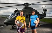 3 May 2019; In attendance are Michael Furlong of Wexford, left, Brian Howard of Dublin during the launch of the Leinster GAA Senior Championships at the Casement Aerodrome in Baldonnel, Dublin. Photo by David Fitzgerald/Sportsfile