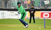 3 May 2019; Boyd Rankin of Ireland plays a shot during the One Day International between Ireland and England at Malahide Cricket Ground in Dublin. Photo by Sam Barnes/Sportsfile