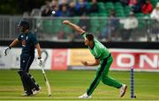 3 May 2019; Mark Adair of Ireland bowls during the One Day International between Ireland and England at Malahide Cricket Ground in Dublin. Photo by Sam Barnes/Sportsfile