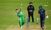 3 May 2019; Josh Little of Ireland bowls during the One Day International between Ireland and England at Malahide Cricket Ground in Dublin. Photo by Sam Barnes/Sportsfile