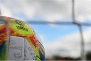 3 May 2019; A detailed view of a match day ball ahead of the 2019 UEFA European Under-17 Championships Group B match between England and France at City Calling Stadium in Longford. Photo by Eóin Noonan/Sportsfile