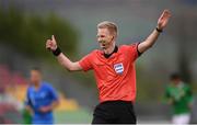 3 May 2019; Referee Jørgen Burchardt during the 2019 UEFA European Under-17 Championships Group A match between Republic of Ireland and Greece at Tallaght Stadium in Dublin. Photo by Stephen McCarthy/Sportsfile