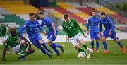 3 May 2019; Charlie McCann of Republic of Ireland in action against Angelos Tsavos of Greece during the 2019 UEFA European Under-17 Championships Group A match between Republic of Ireland and Greece at Tallaght Stadium in Dublin. Photo by Stephen McCarthy/Sportsfile